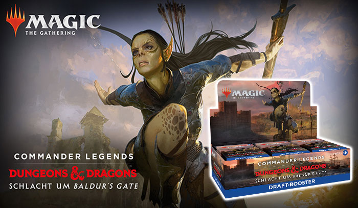 Magic Commander Legends D&D: Schlacht um Baldur’s Gate Draft Booster Display -D- (Trading Cards)